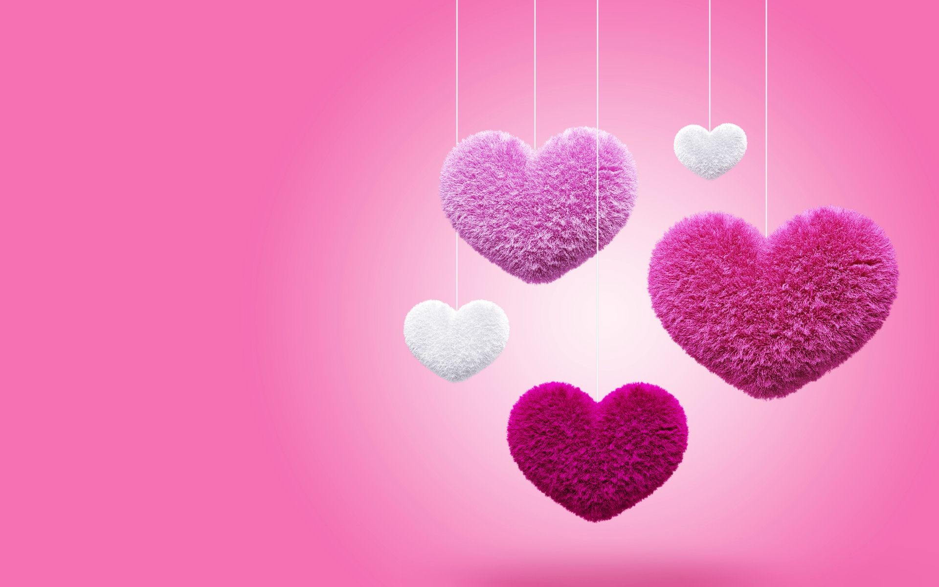 Pink Heart Background Wallpaper