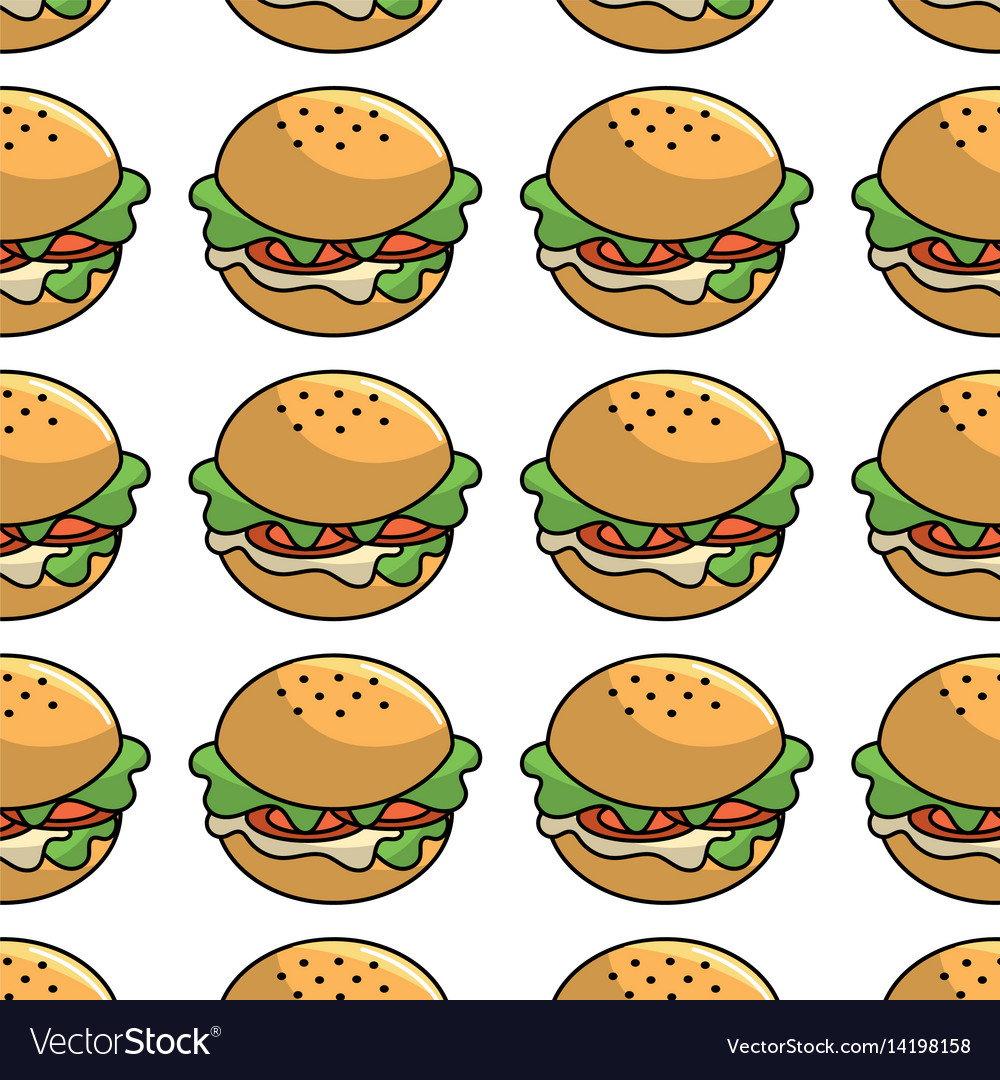 Fast Food Hamburger Meal Background Royalty Vector