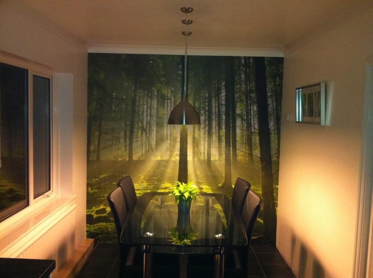 Free download Room interior design in forest themes wallpaper mural