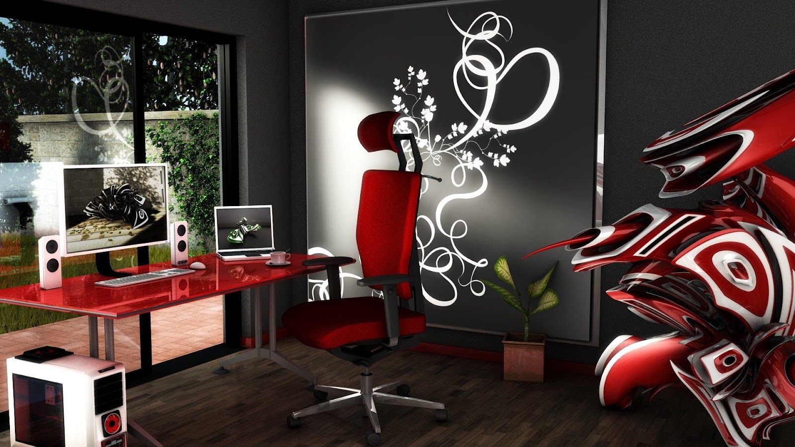Mystery Wallpaper Cool Office 3D Design 1600x900