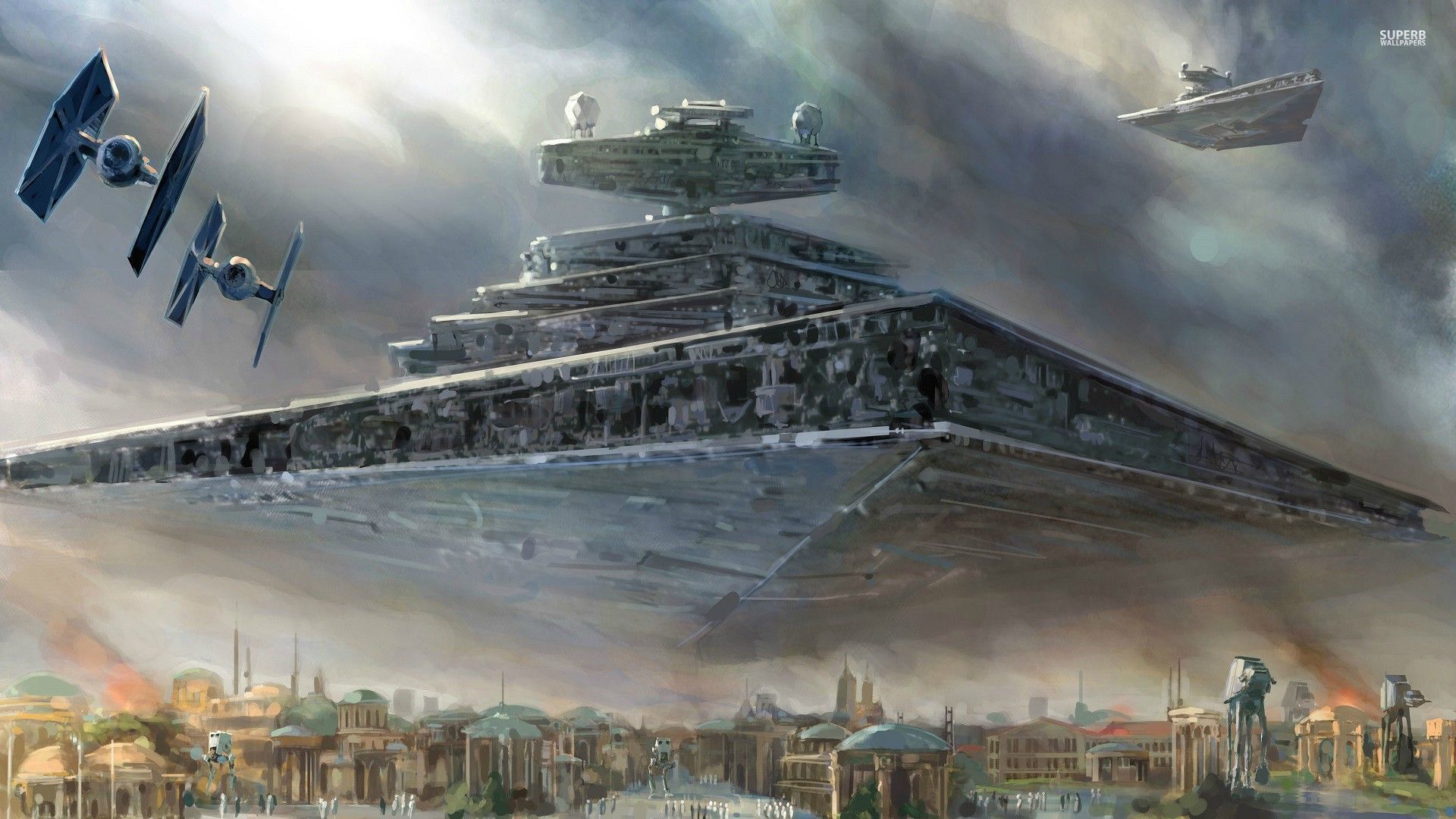 High Resolution Star Wars Ships Widescreen HD Wallpaper