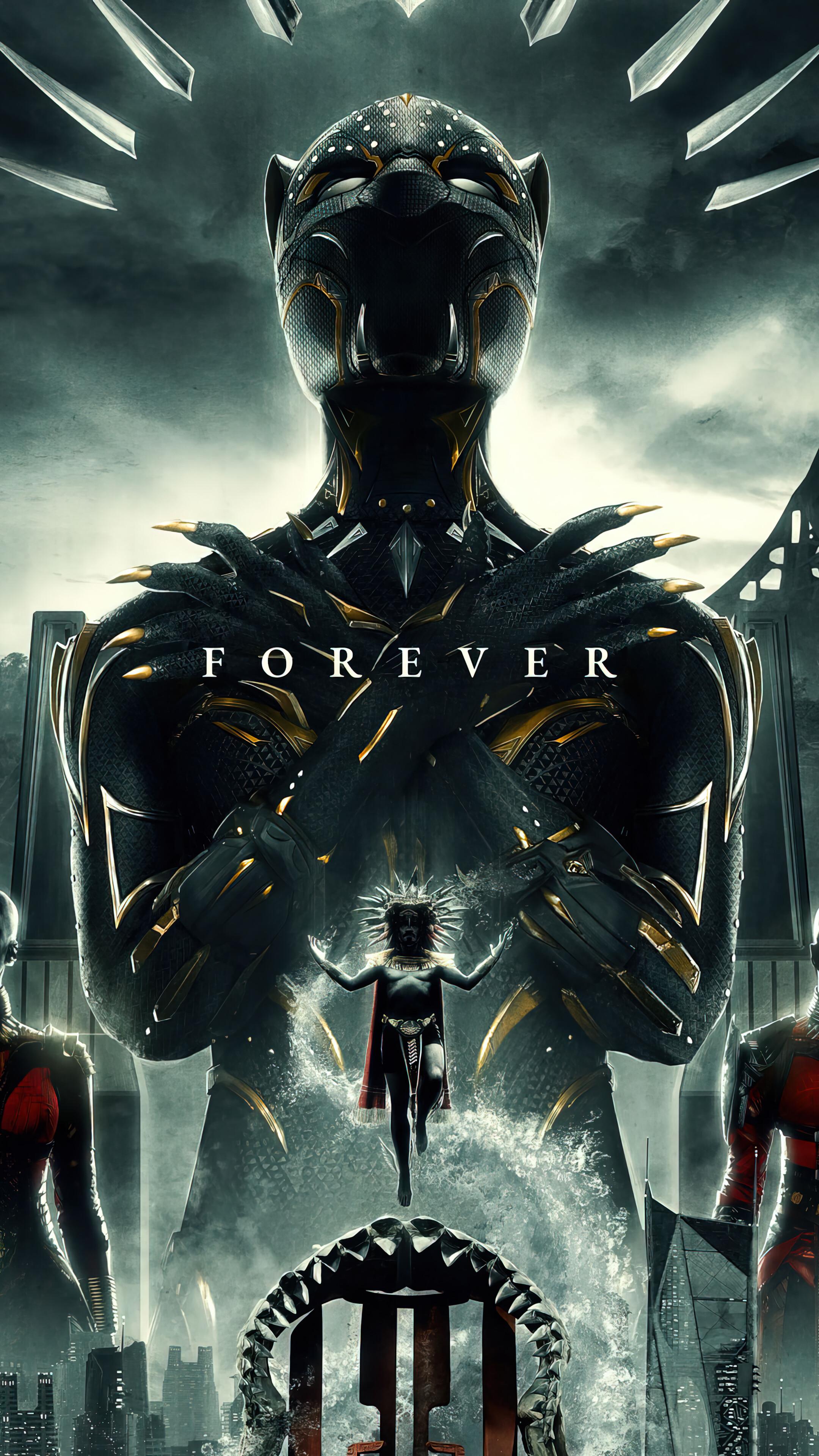 Black Panther Wakanda Forever 4k Poster Wallpaper iPhone HD Phone