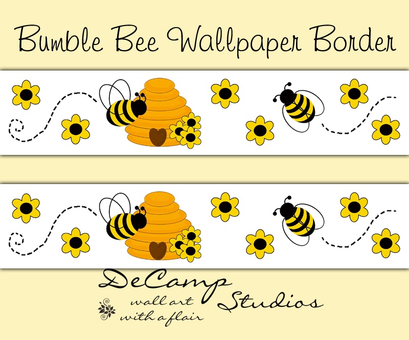 Bumble Honey Bee Hive Wallpaper Border Wall Decals Bug Decor