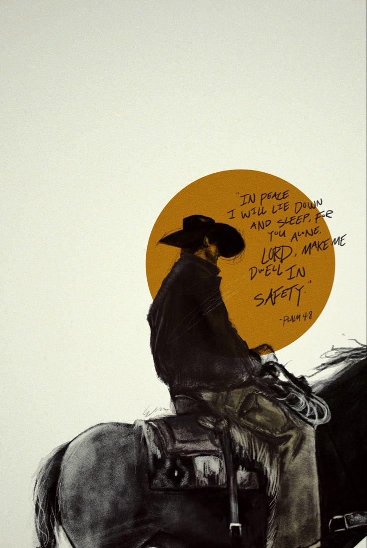 Cowboy In Art Western Artwork Wallpaper iPhone
