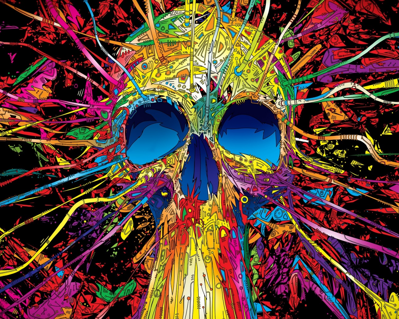 Colourful Skull