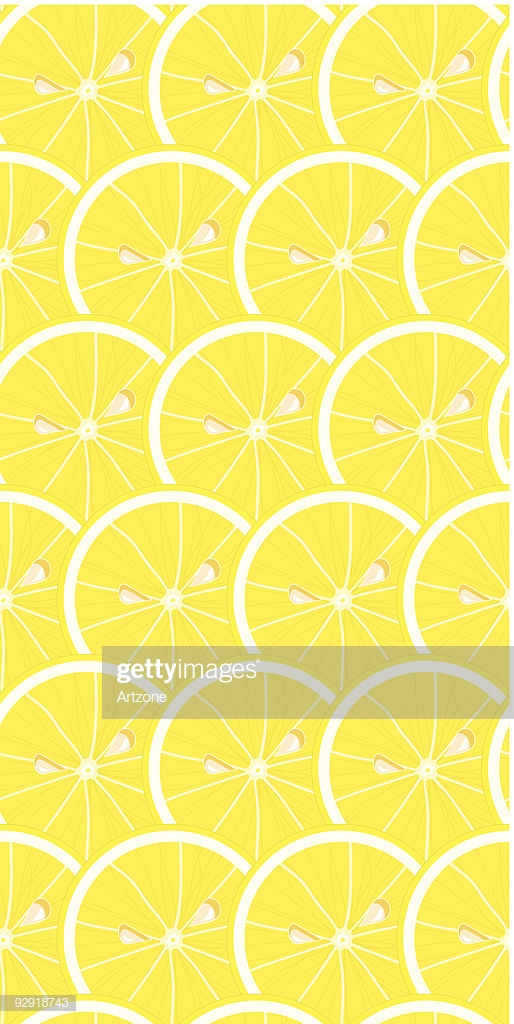 Seamless Lemony Wallpaper Pattern Stock Illustration Getty Image