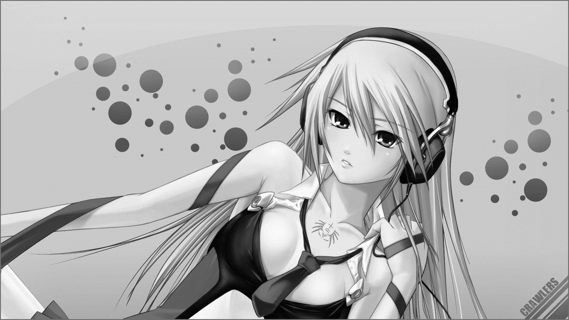 Anime Manga Image Wallpaper Cool Music Girl Headphones Tweet