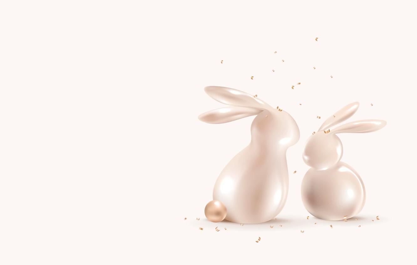 Wallpaper Rendering Graphics Styling Rabbit Christmas Easter