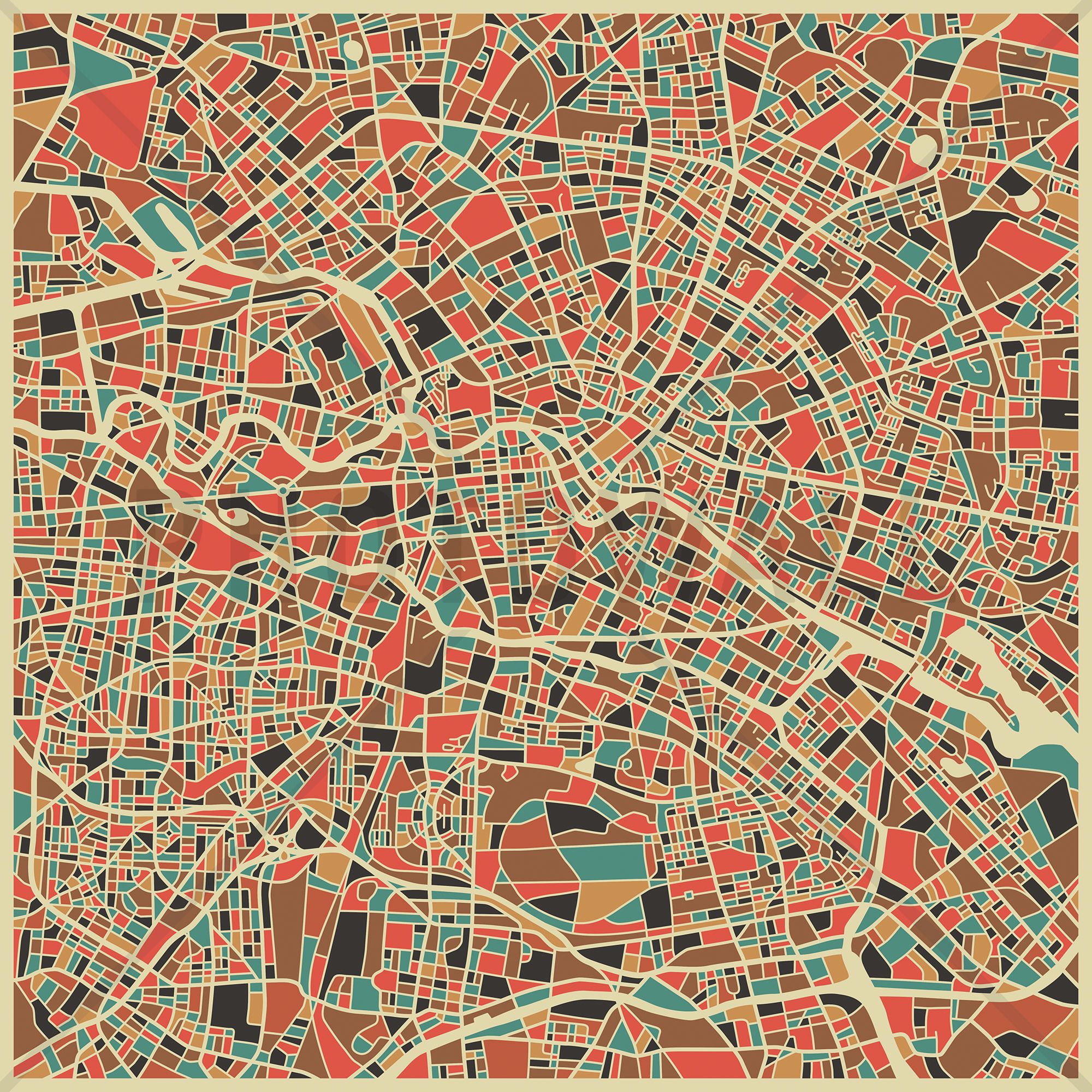 Стилизованные карты городов
