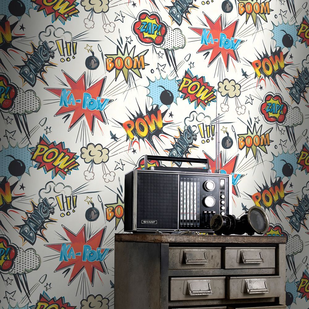Kapow Wallpaper Rasch In Kids