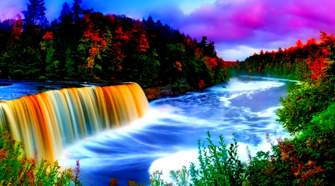 Rainbow Beautiful Waterfall Wallpaper Dope