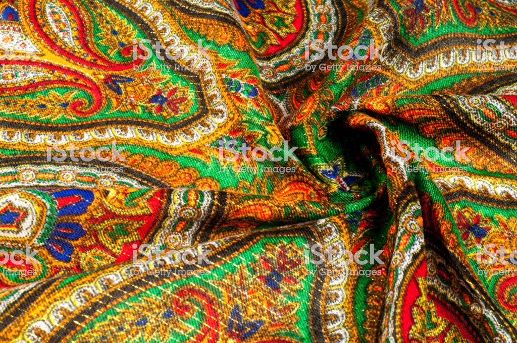 Texture Background Pattern Womans Headscarf Shawl Bright Colors