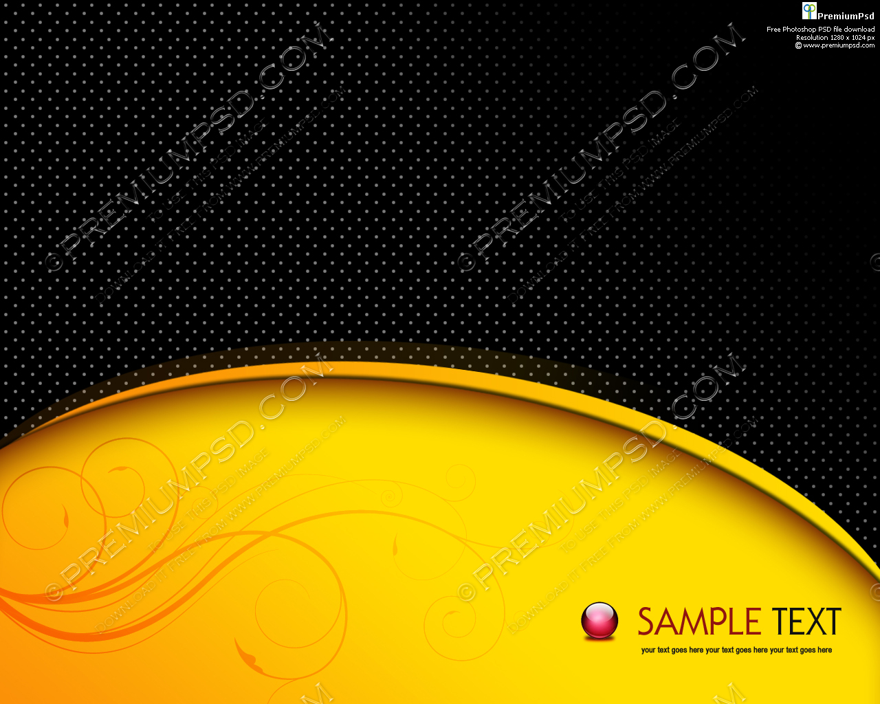 Black And Yellow Background Position Psd Premium