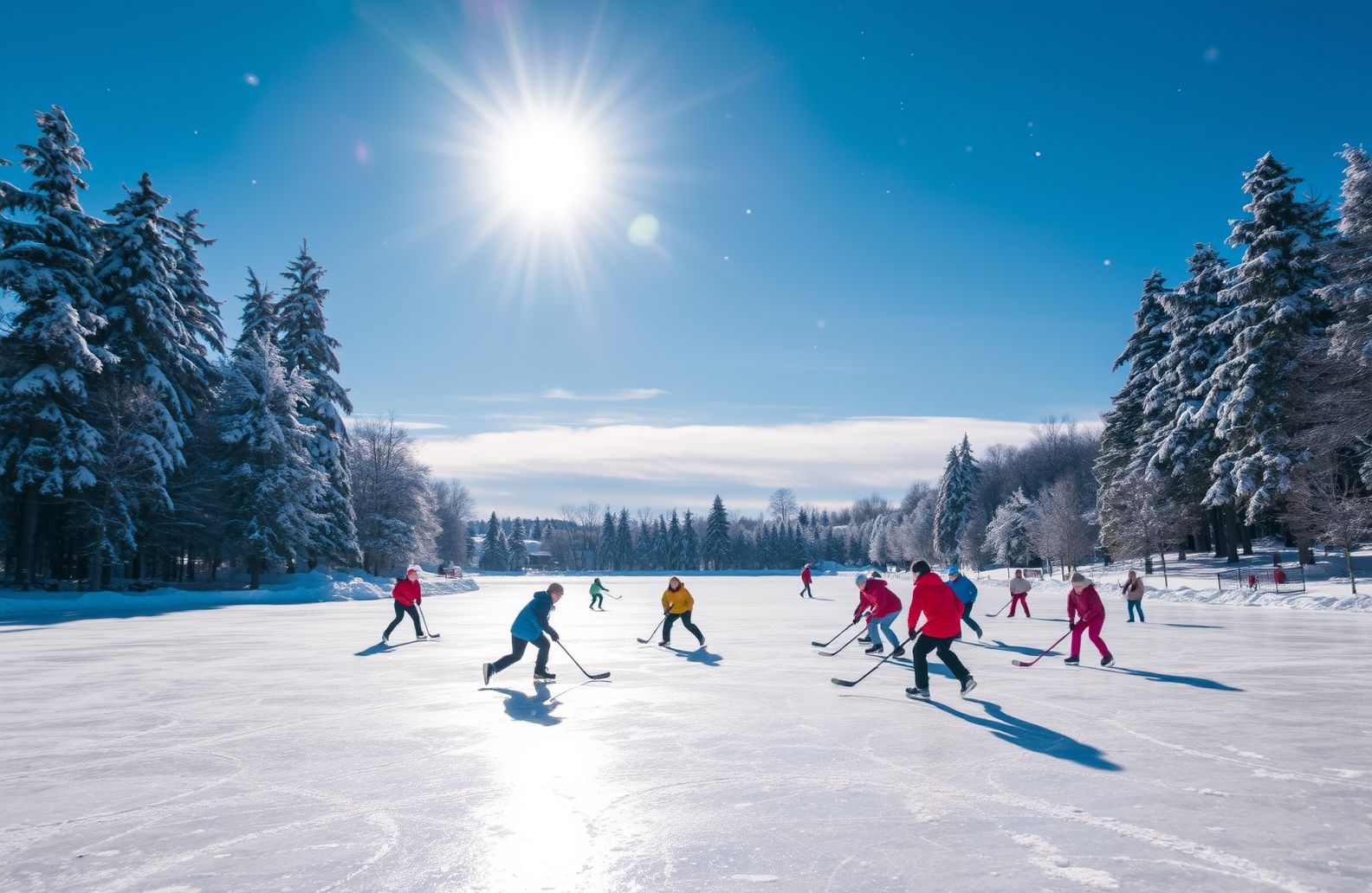 Pond Hockey Wallpaper