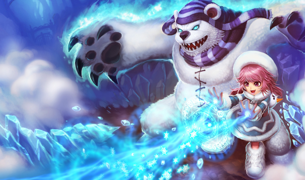 Frostfire Annie Skin Chinese League Of Legends Wallpaper