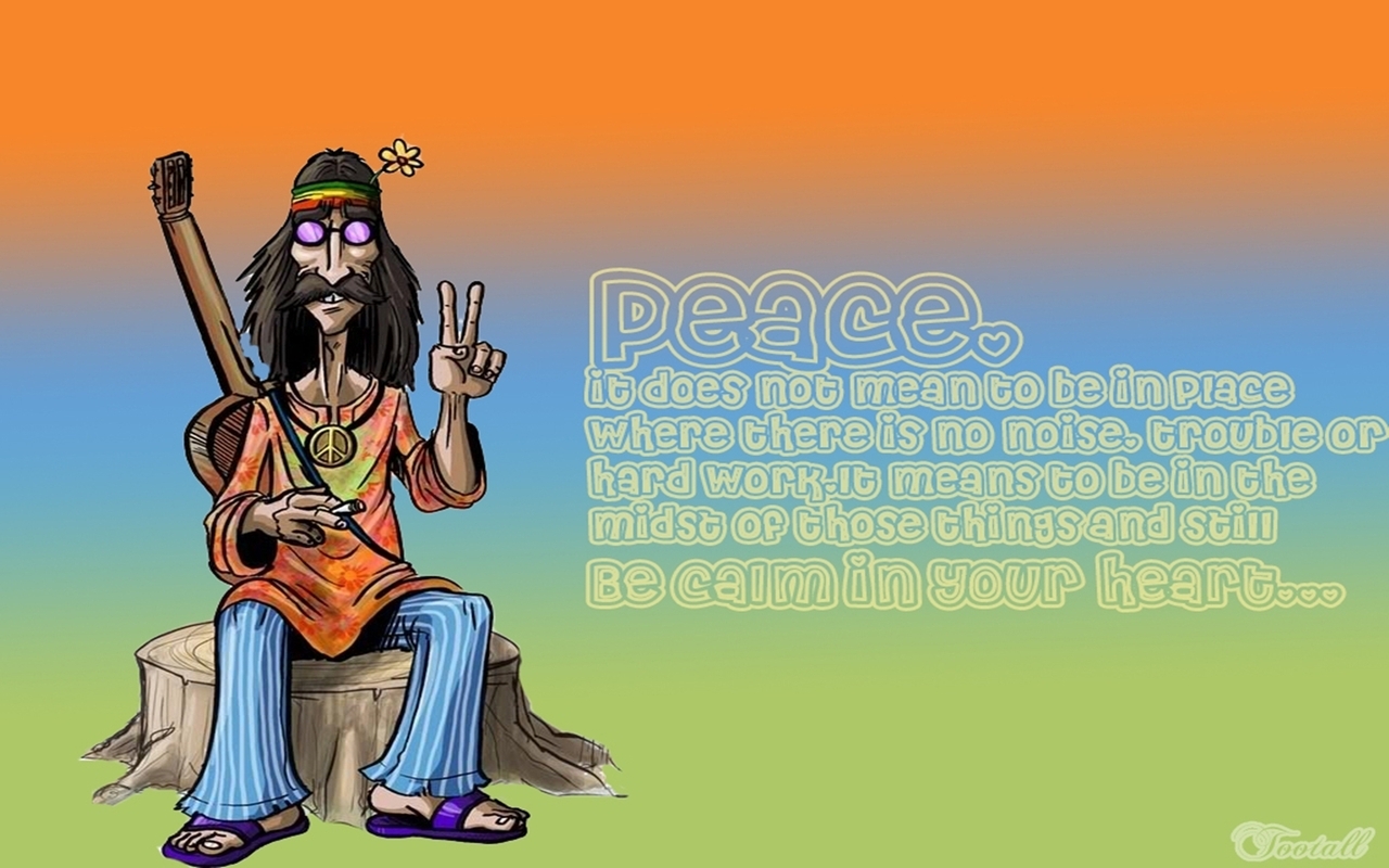 The Hippie Philosophy 60s Wallpaper Fan