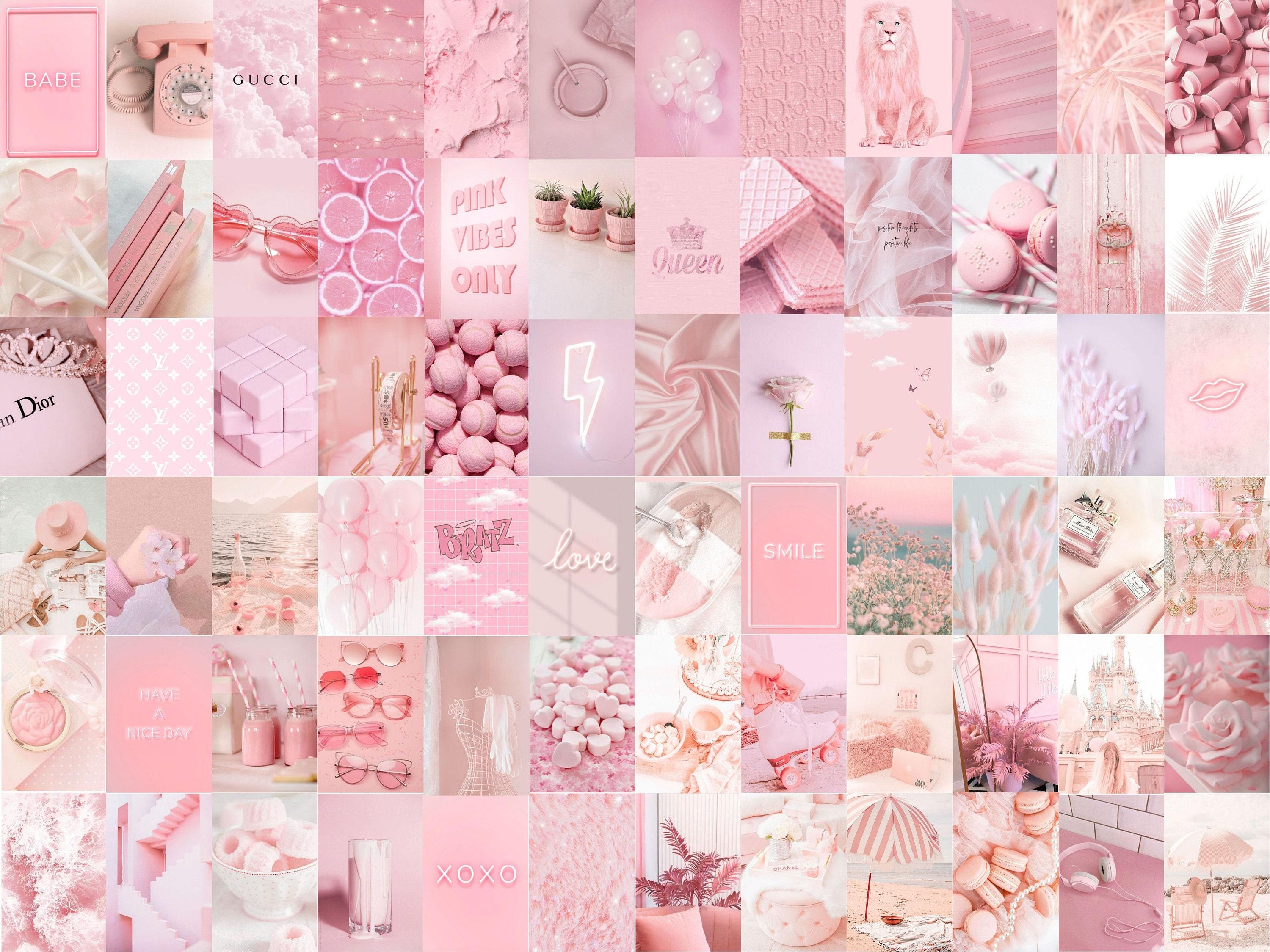 Blush Pink Collage Kit Pastel Wall