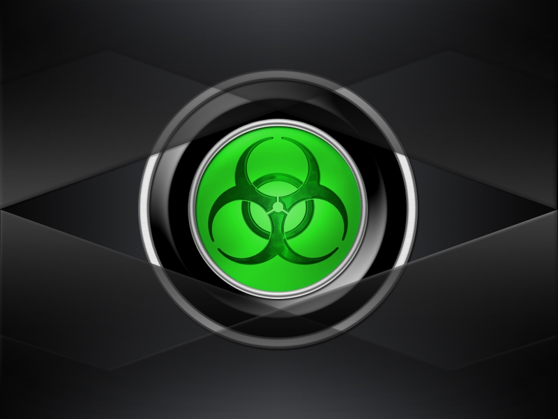 Green Biohazard Symbol Abstract 3d And Cg HD Desktop Wallpaper