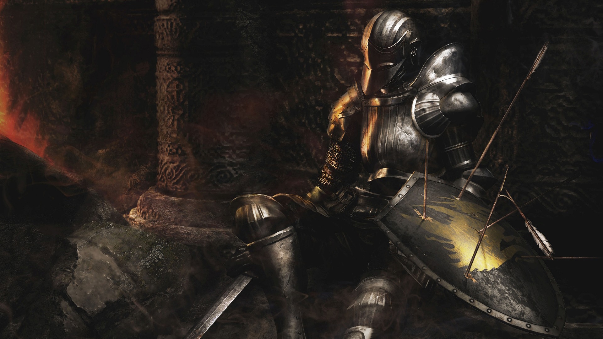 Dark Souls Armor Shiled Arrows Sword