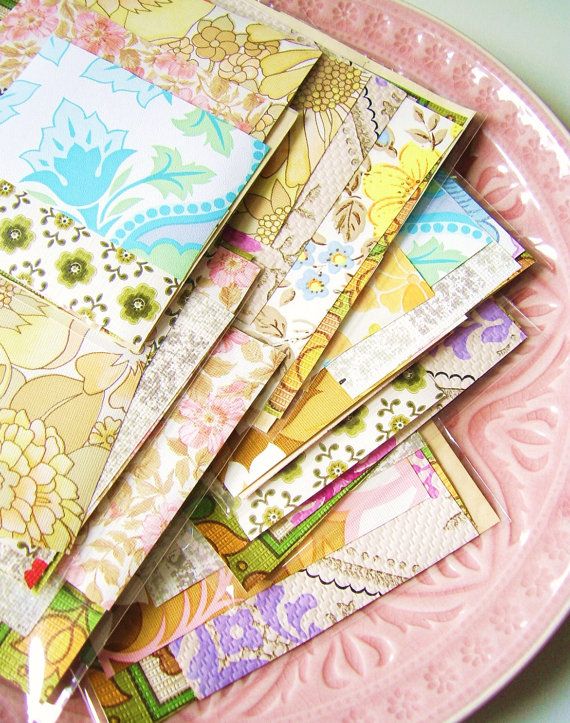 Free download Vintage Wallpaper floral scrap pack for craft scrap