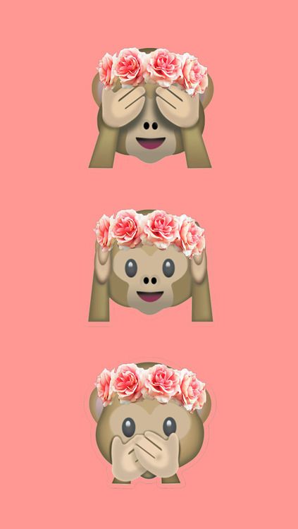 Emoji Wallpaper iPhone Monkey