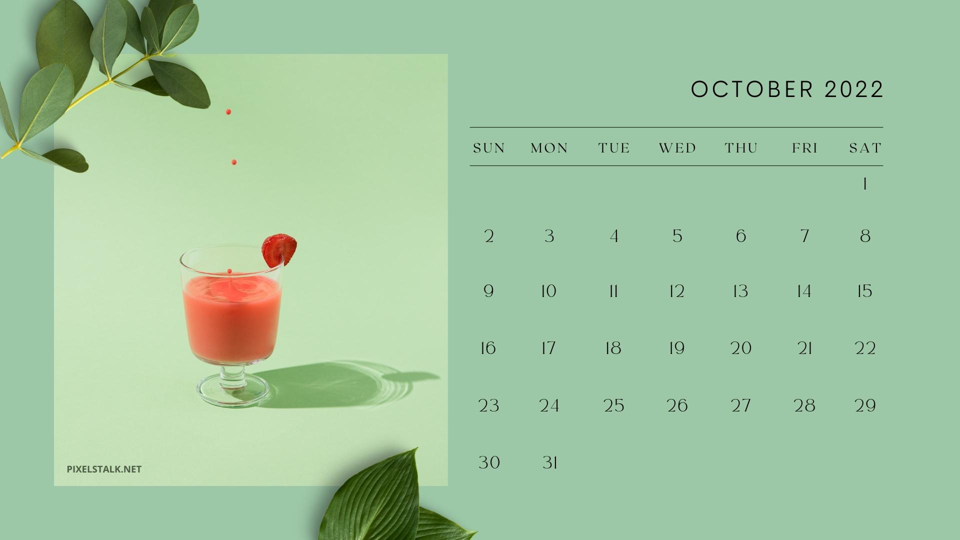 October 2022 Calendar Wallpapers HD Desktop