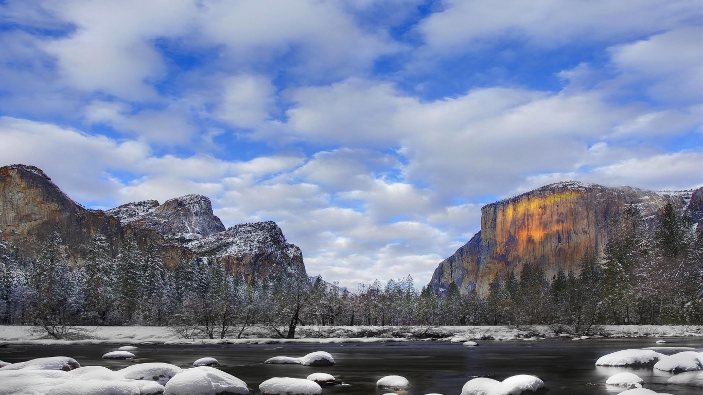 Yosemite National Park Winter Desktop Pc And Mac Wallpaper