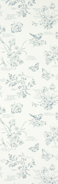 Beautiful wallpaper with birds butterflies and flowersWidth