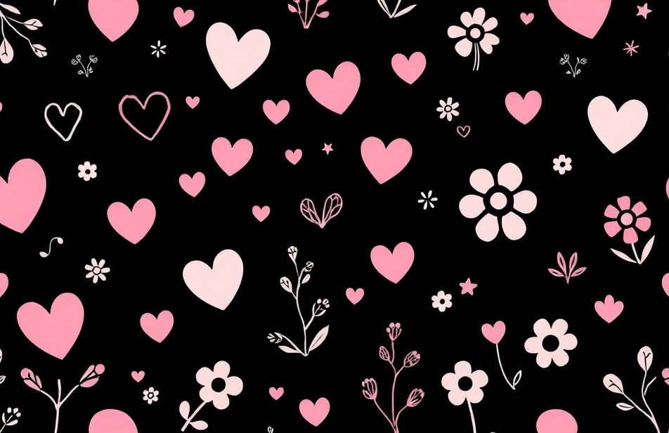 Cute Black And Pink Wallpaper