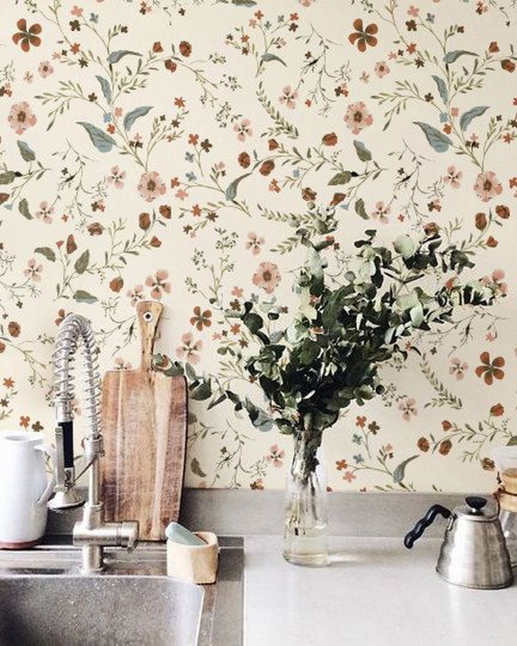 Fun Ways To Wallpaper Your Kitchen With Bold Color And Pattern