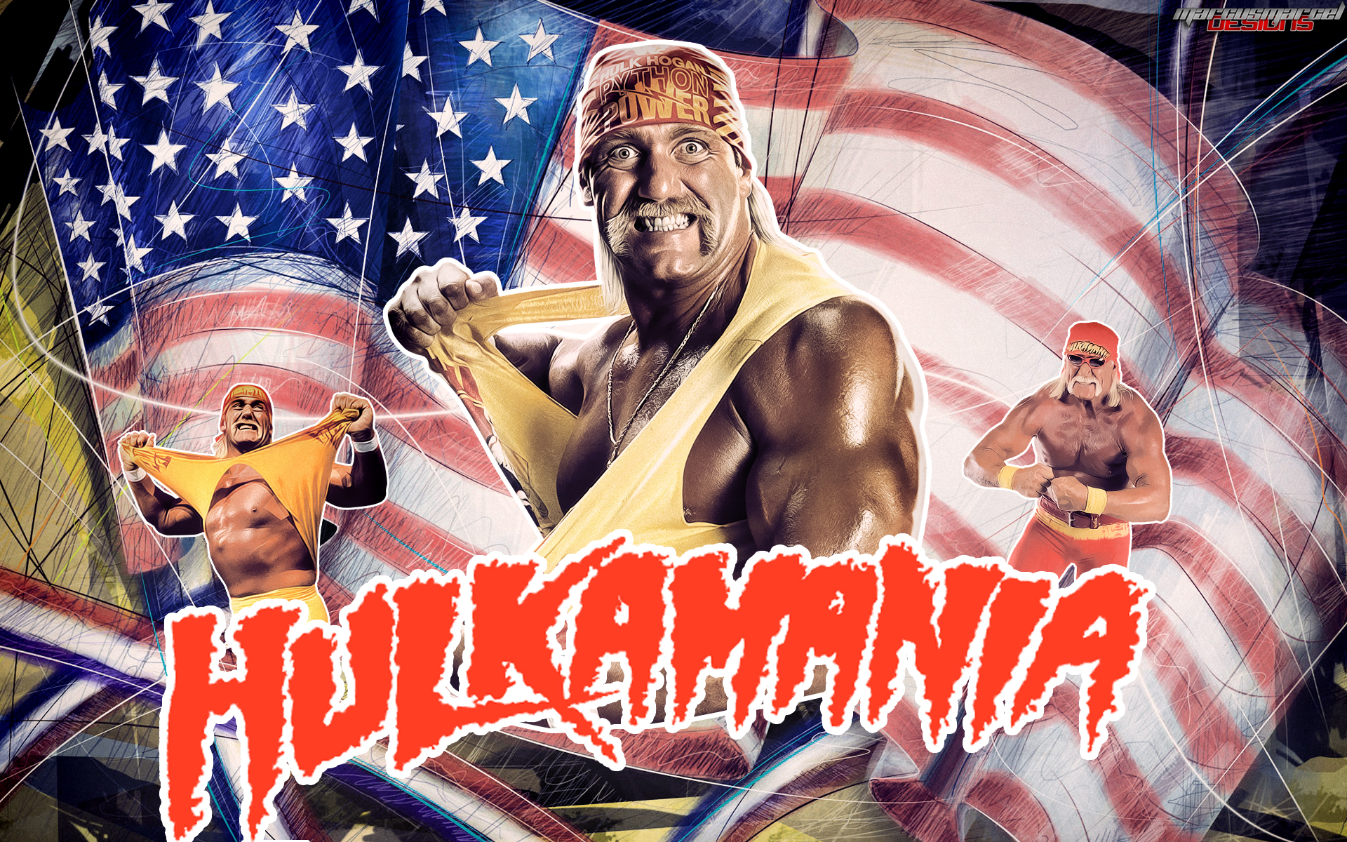 Art Wwe Hulk Hogan Hulkamania Widescreen Wallpaper