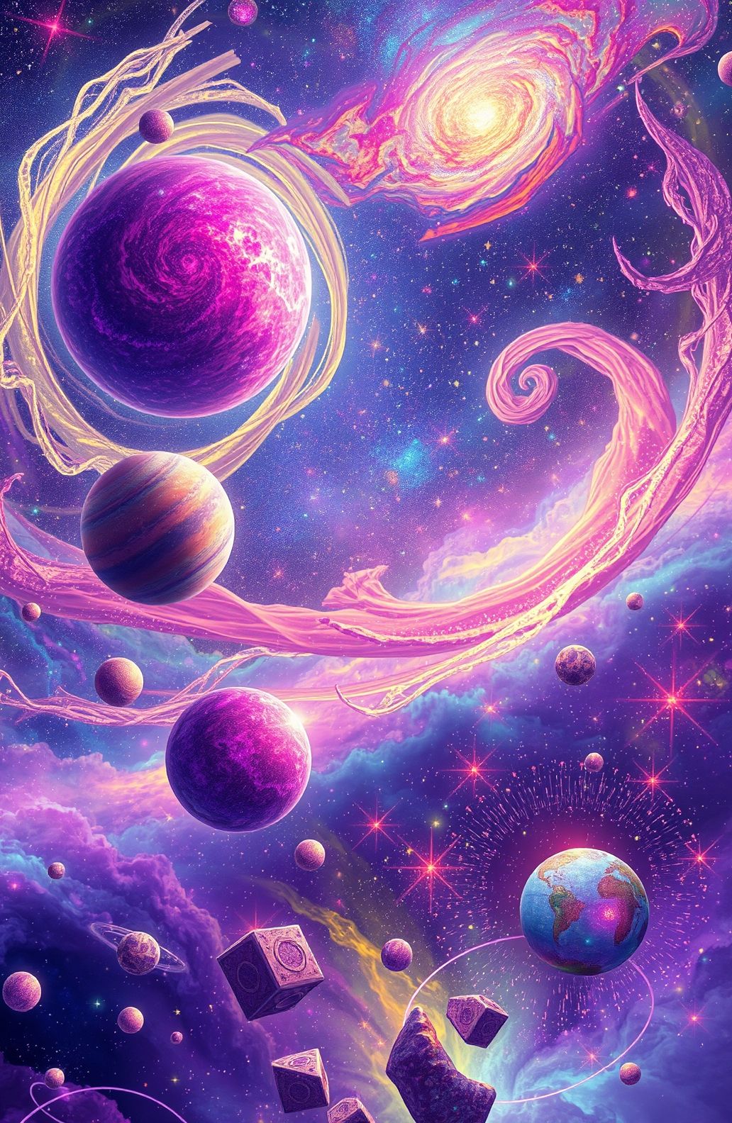 Trippy Space Wallpaper