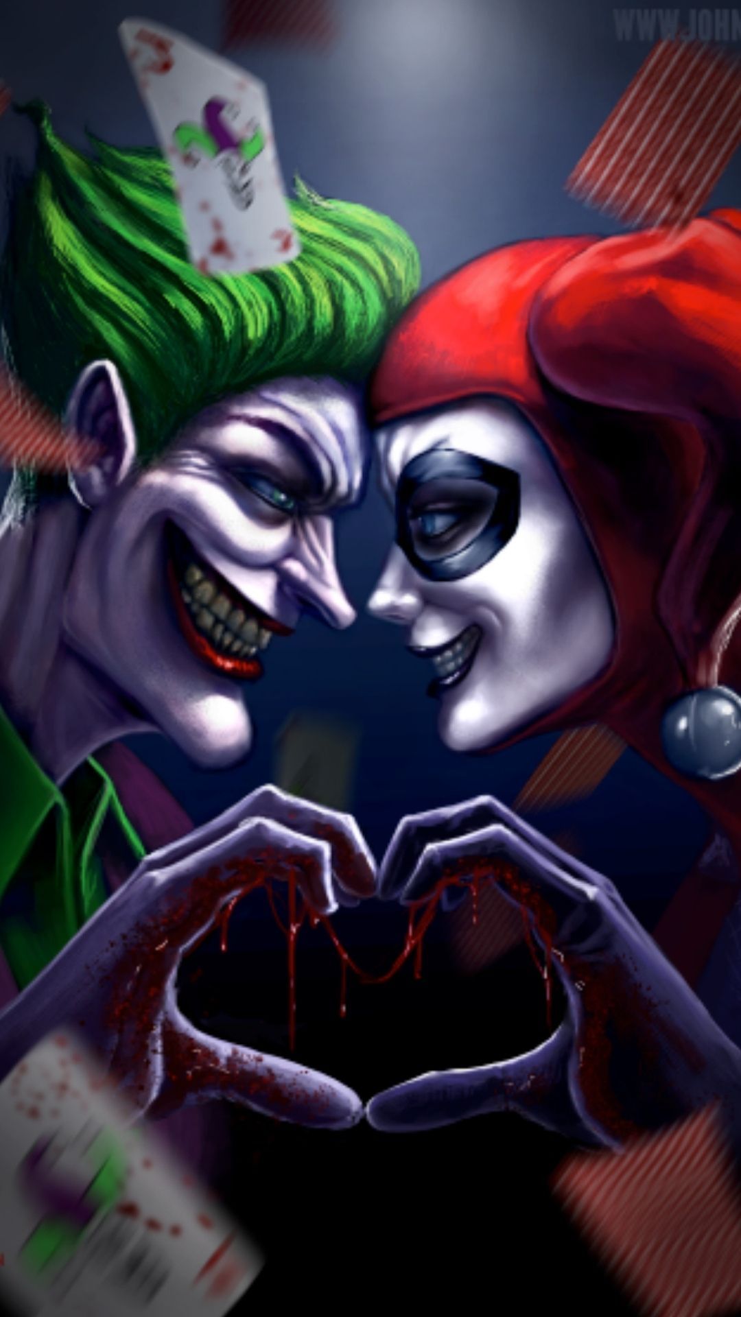 Joker Harley Quinn iPhone Wallpaper Top