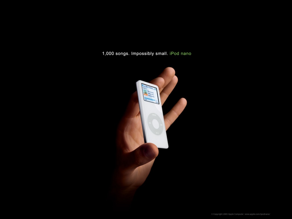 Ipod Nano In Hand Desktop Pc And Mac Wallpaper