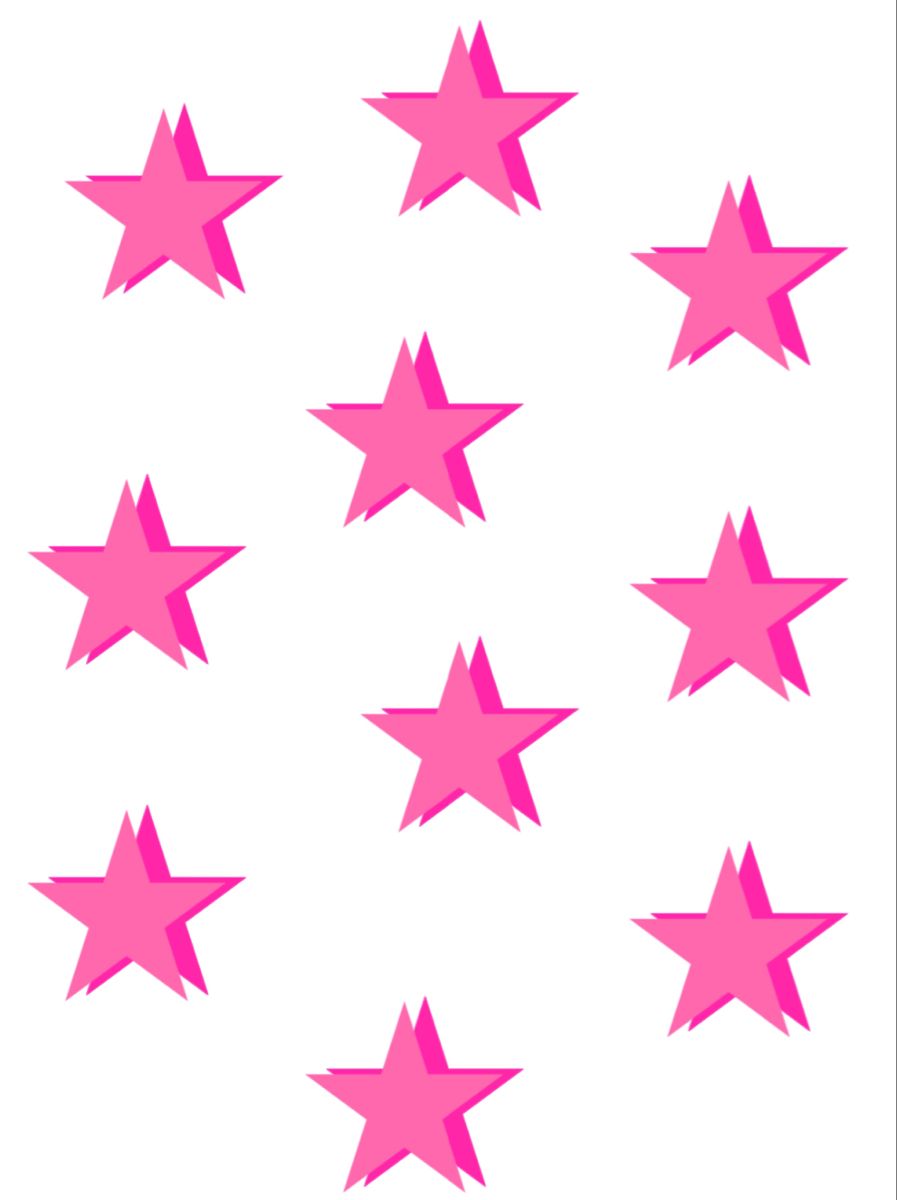 Pink Stars Preppy Wall Collage iPhone Wallpaper