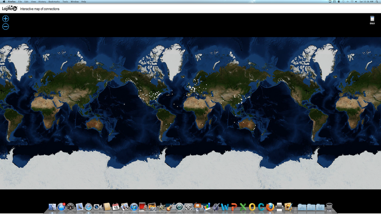 Using The Logmein Interactive Map As A Live Wallpaper On My Imac