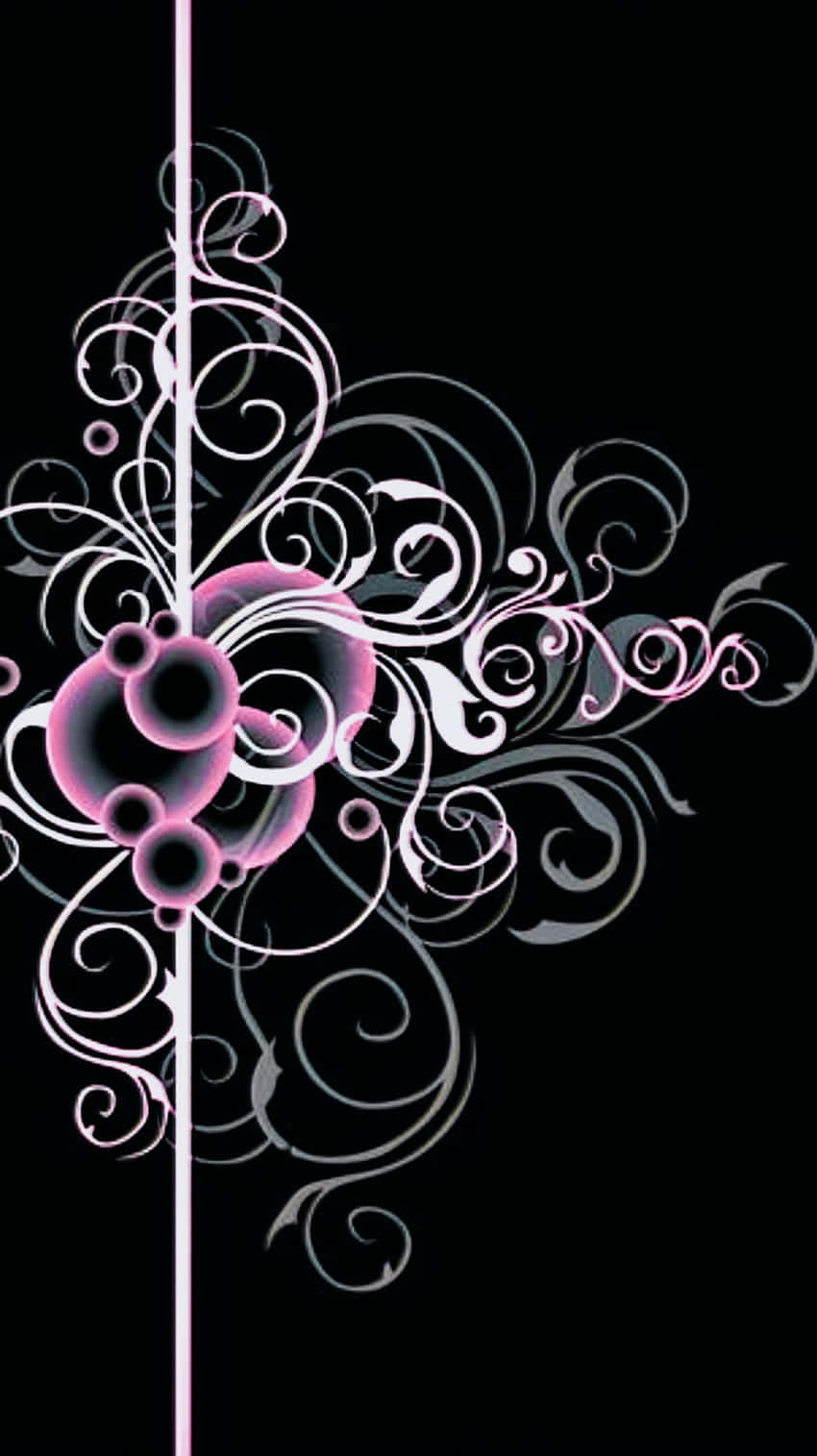 Pink Black And White Wallpaper