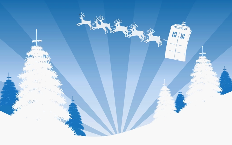 Tardis Christmas Doctor Who Wallpaper