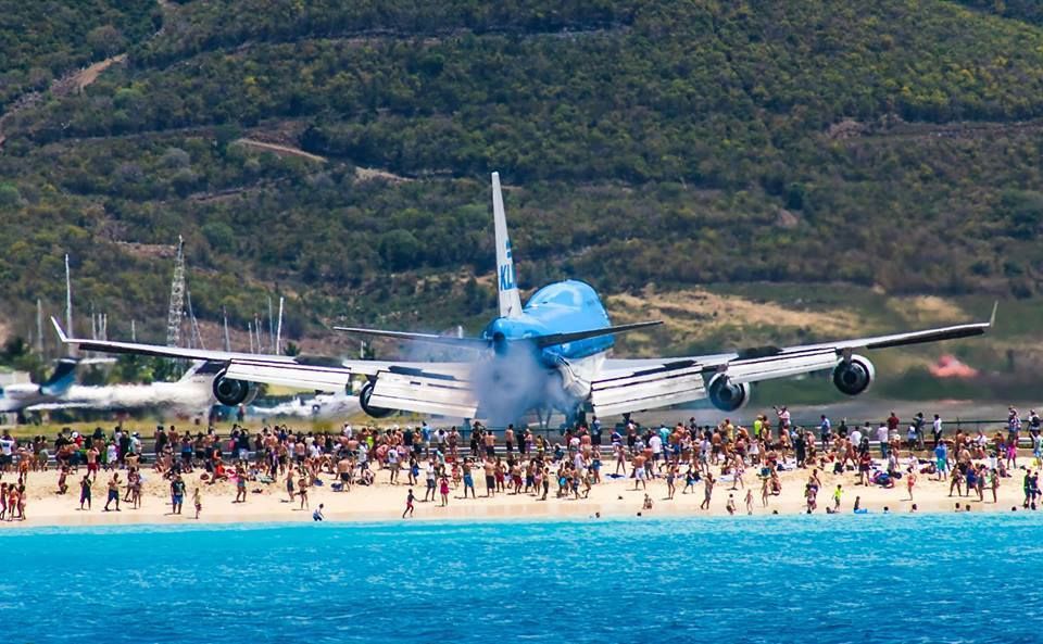 Klm Boeing Arrival Into Sxm St Maartin Slightly Different