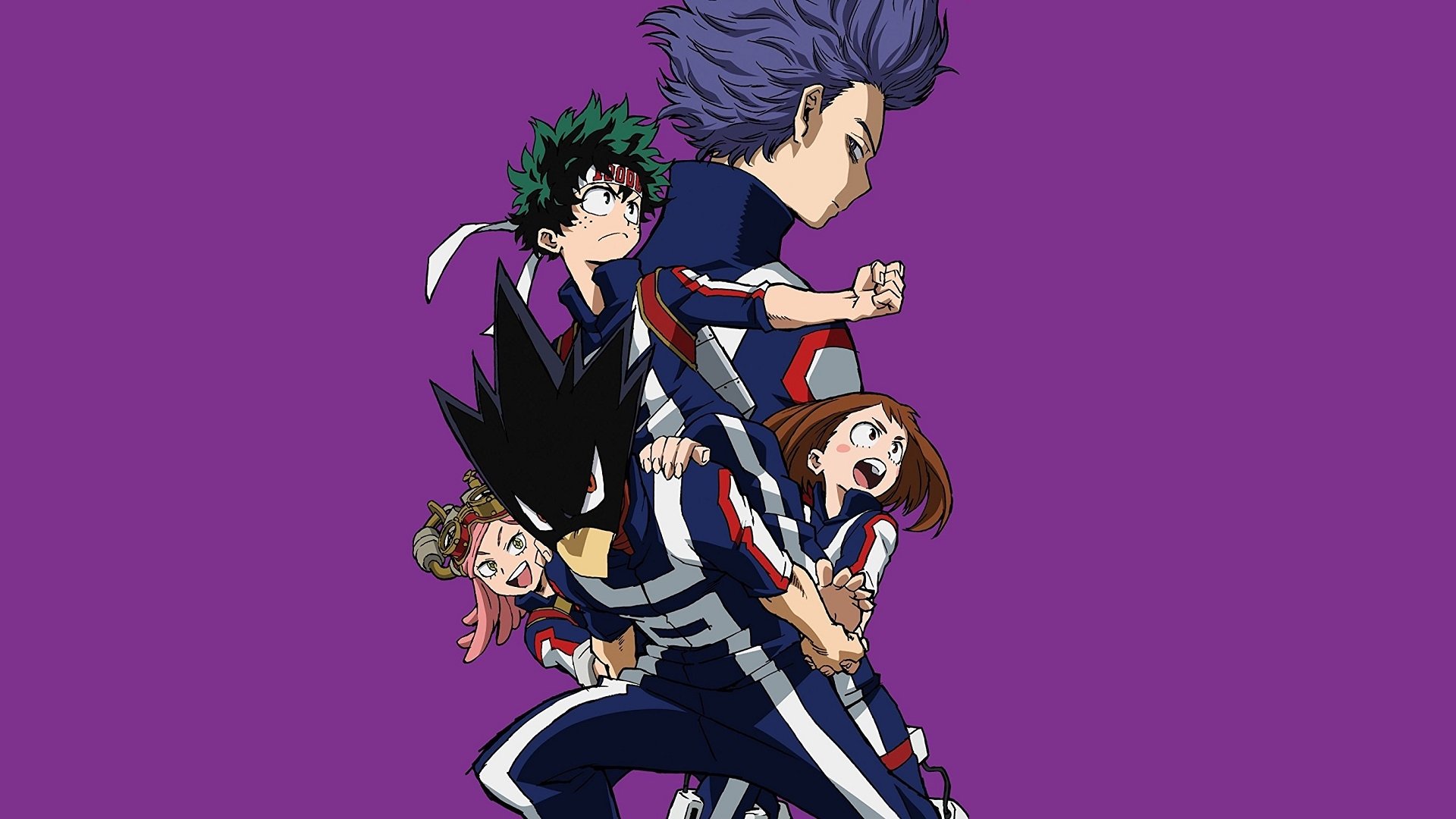Ochaco Uraraka Fumikage Tokoyami Hitoshi Shinso Izuku Midoriya Wallpaper