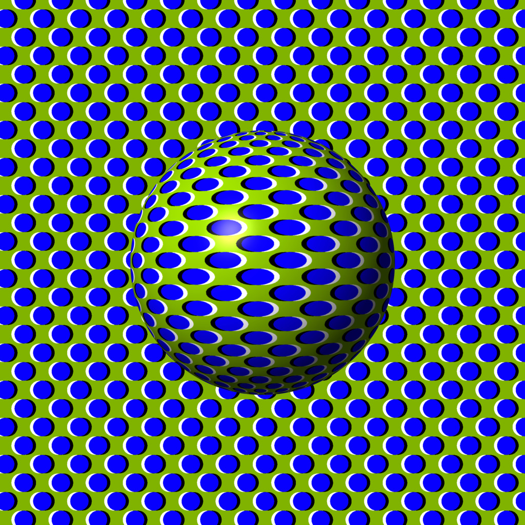 Optical Illusion Sphere On Flat Background By