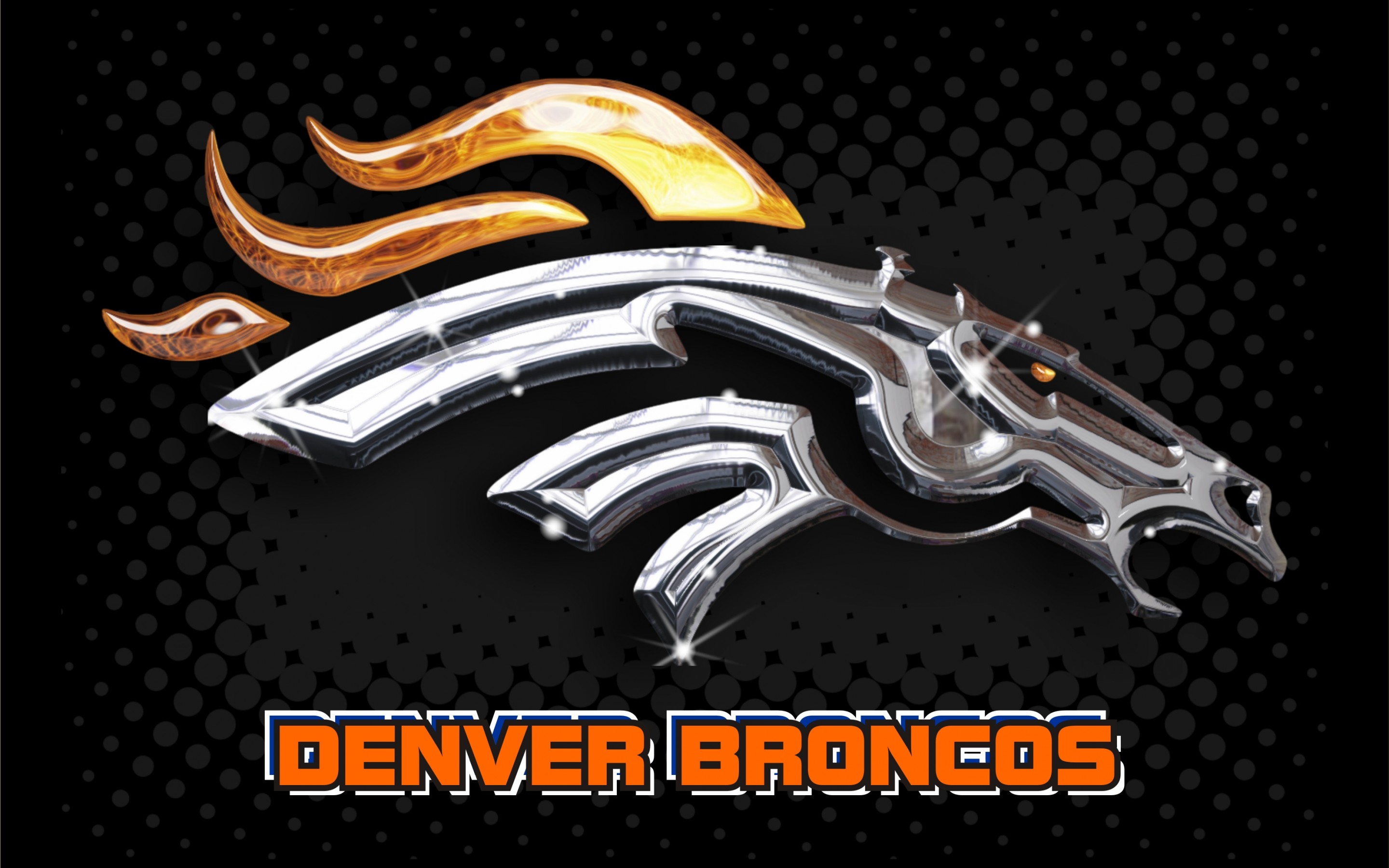 Denver Broncos Wide HD Football Team Logo Wallpaper Click Thumbnail