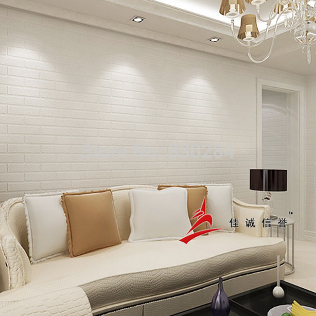 3d Brick Wall Paper For Living Room Bedroom White Wallpaper