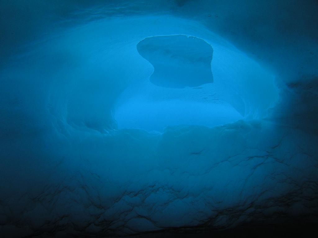 Blue Ice Tunnel Wallpaper Me