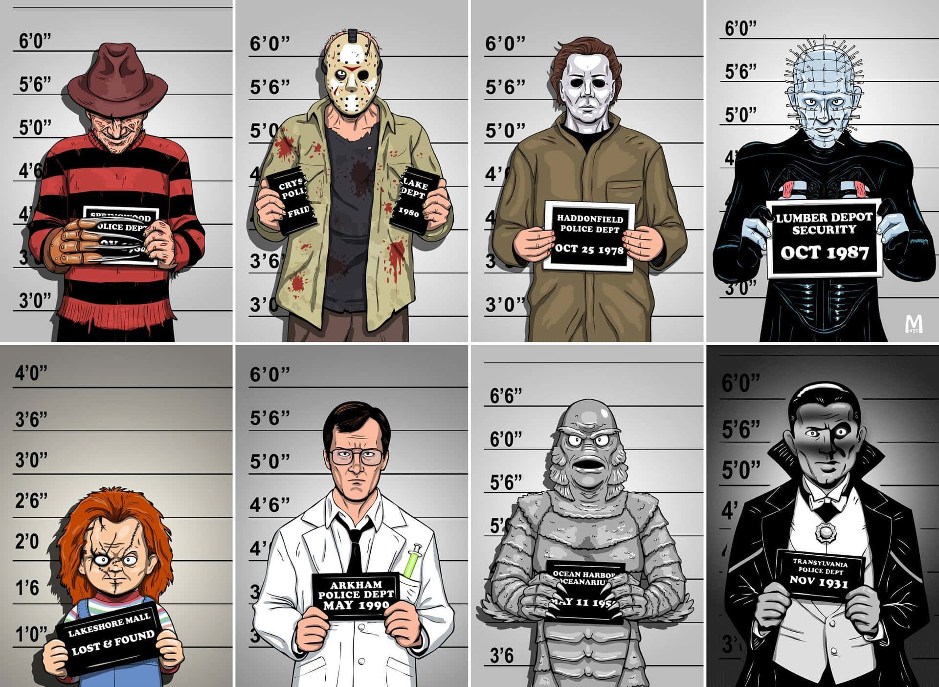 Classic Horror Icons Wallpaper