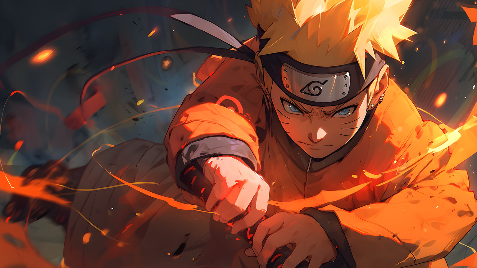 Naruto In Battle Anime Desktop Wallpaper 4k