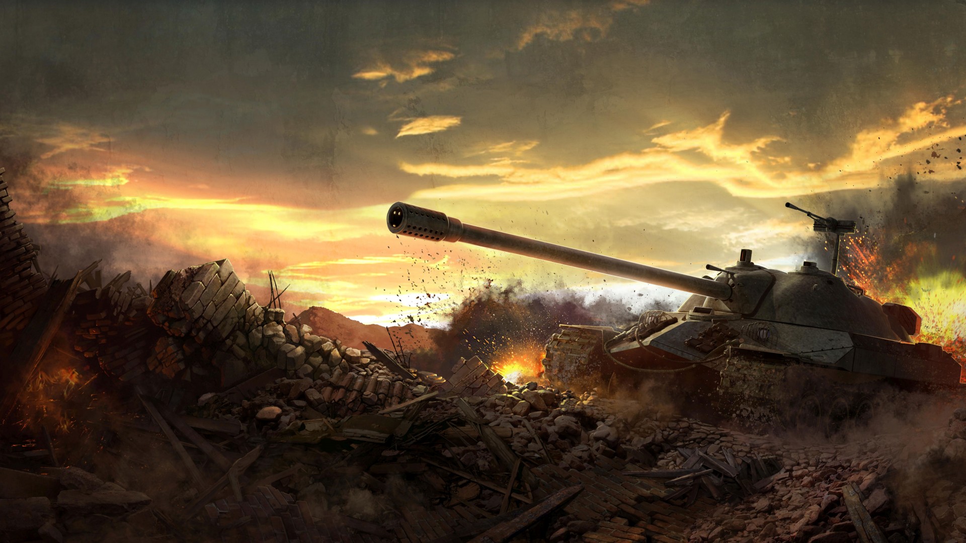 Battlefield Sky Clouds Sunset Fire Art Screenshot 4k 5k Pc