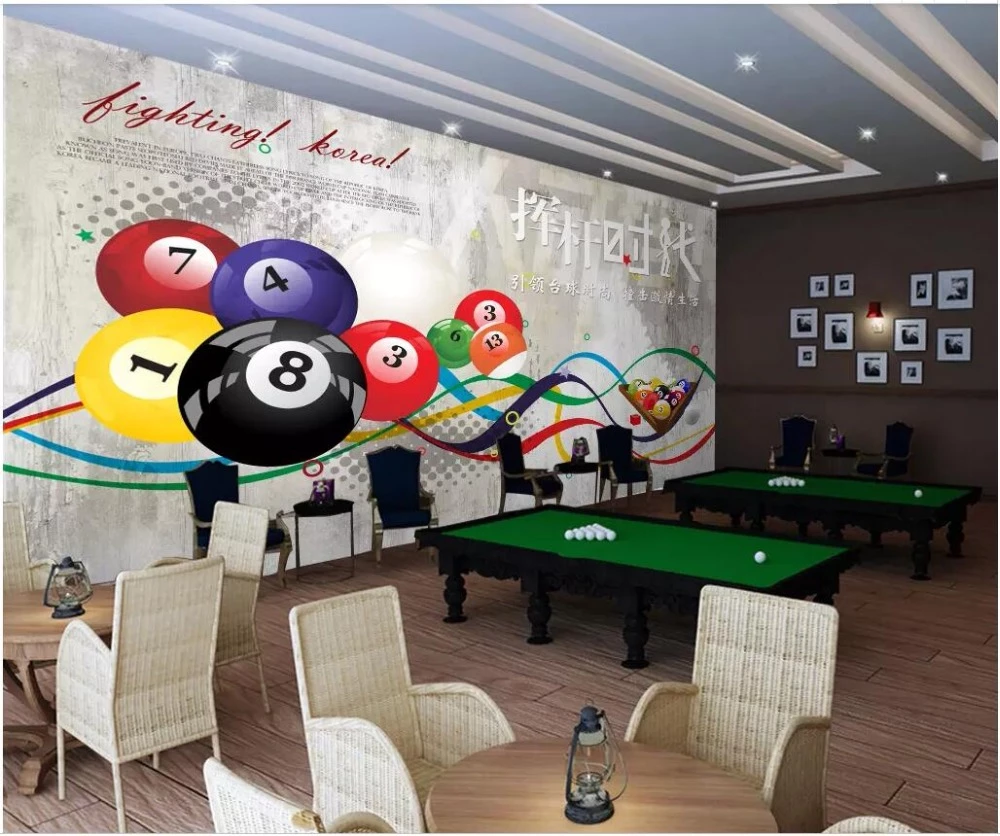 🔥 Free download Custom mural 3d photo wallpaper Swing Pool Billiard