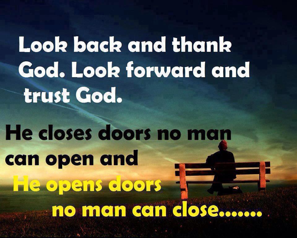 Motivational Wallpaper On Belief Look Back And Thank God Dont