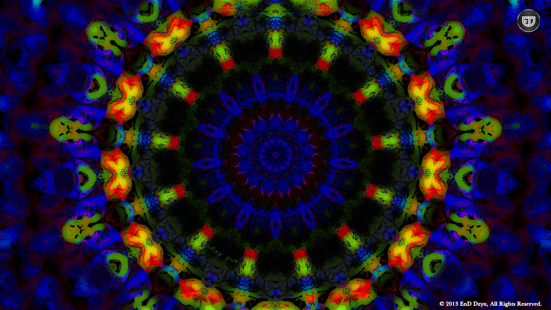 Psychedelic HD Background Wallpaper Blue Orange Trippy 3d